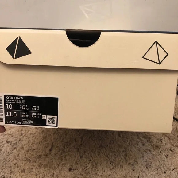 Nike Men's Kyrie Low 5 Black, White, and Red Basketball Shoes - Picture 2 of 10